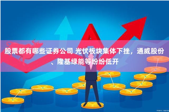 股票都有哪些证券公司 光伏板块集体下挫，通威股份、隆基绿能等纷纷低开