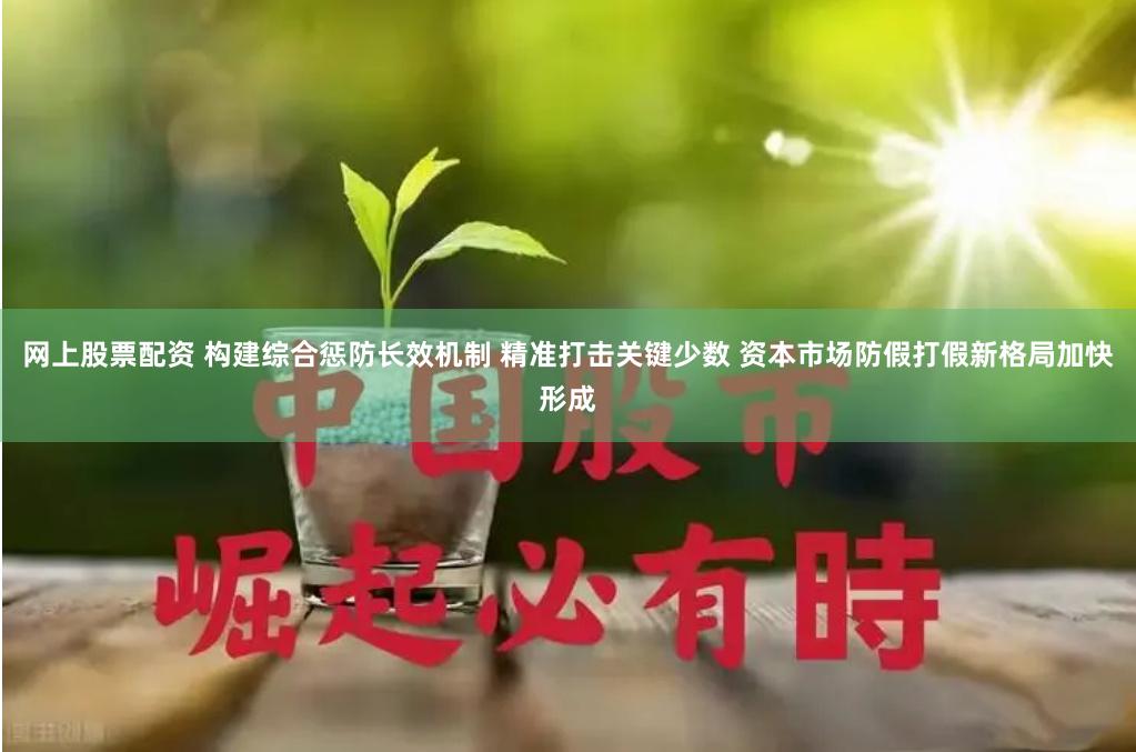 网上股票配资 构建综合惩防长效机制 精准打击关键少数 资本市场防假打假新格局加快形成