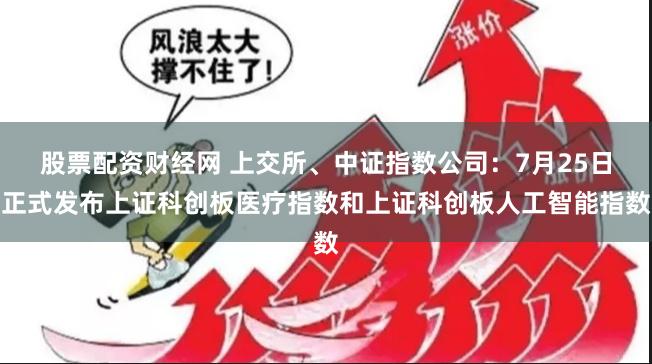 股票配资财经网 上交所、中证指数公司：7月25日正式发布上证科创板医疗指数和上证科创板人工智能指数